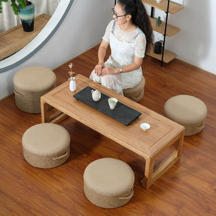 Elm Tatami Tea Table Solid Wood Low Table Floor Japanese Low Table