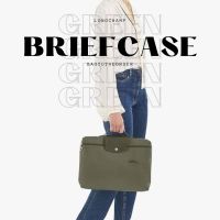 ??แท้?New!!LONGCHAMP GREEN briefcase กระเป๋าโน้ตบุค