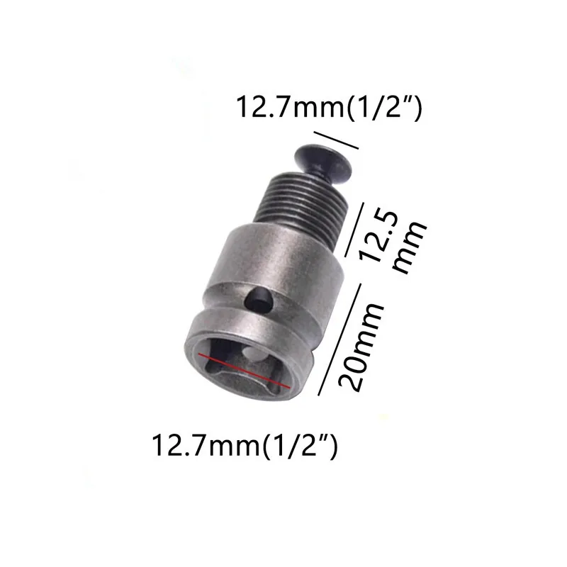 1.5-13mm Converter 1/2-20UNF Key Drill Chuck Thread Quick Change Adapter  SDS 1/4 Hex Impact Driver Wrench Bit Connecting Rod