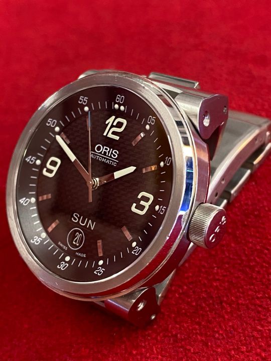 oris-big-crown-automatic-26-jewels-ตัวเรือนสแตนเลส-นาฬิกาผู้ชาย-มือสองของแท้