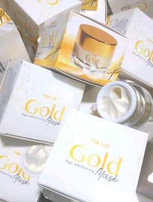 [น้องใหม่มาแรง]การันตีแท้!!มาร์คทองคำ Nikko Gold Hya Whitenning Mask มาร์คทองคำ หน้าเด้ง สุดคุ้ม 12 g.