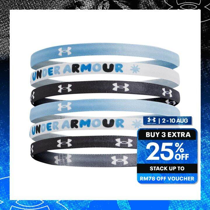 Under Armour UA Girls' Graphic Headbands 6 Pack Lazada