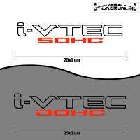 สติกเกอร์ I-VTEC DOHC SOHC สะท้อนแสง ราคาต่อ 1 ชิ้น