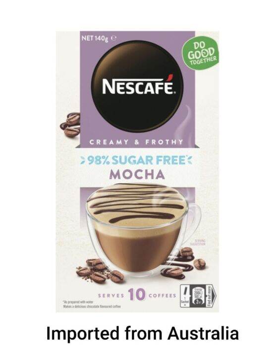 Nescafe 98% Sugar F R E E Mocha Sachets 10pack, Made in Australia. BB ...