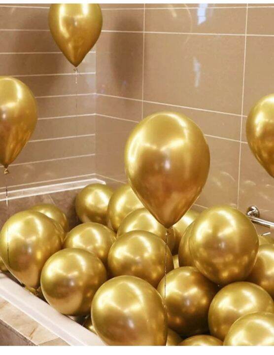 25 Pieces Metallic Chrome Balloon 12" Lazada PH