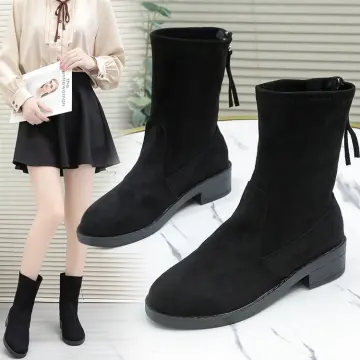 Mid heel hot sale boots sale