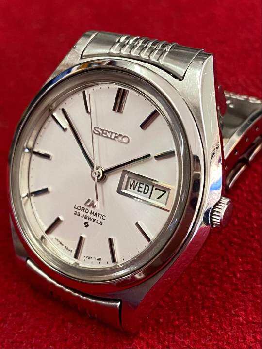 seiko-lm-lord-matic-23-jewels-automatic-ตัวเรือนสแตนเลส-นาฬิกาผู้ชาย-มือสองของแท้