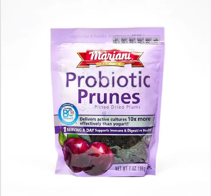 Mariani Probiotic Prunes 198grams Prunes are naturally a good source of