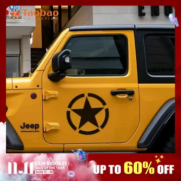 50cm Big Stickers on Cars Army Star Distressed Decal for Jeep