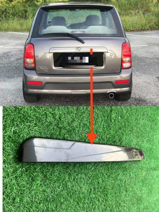 Perodua Kelisa Rear Trunk Lid Garnish Kelisa Rear Garnish Black
