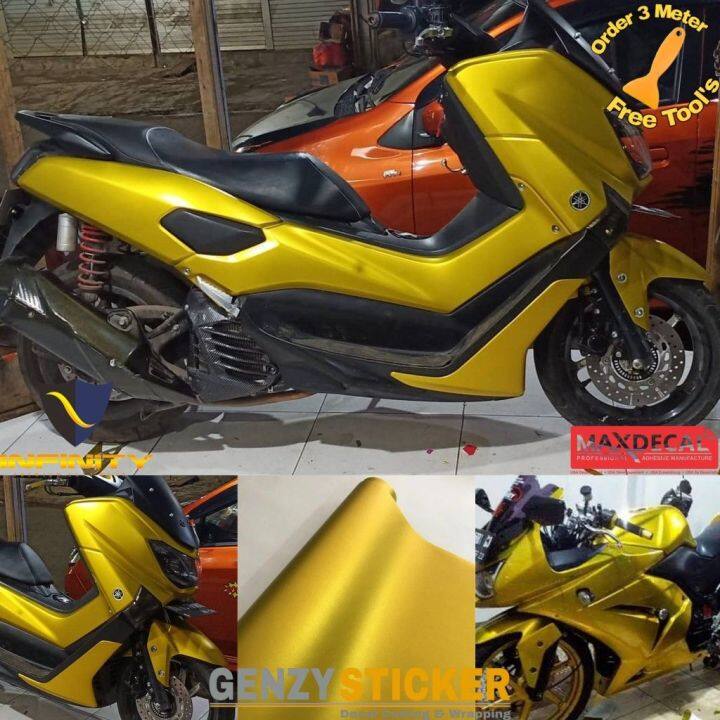 Stiker Skotlet Kuning Satin Chrome Matte Sticker Scotlite Krom Doff