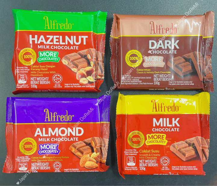 ALFREDO Almond Milk Chocolate/Hazelnut Milk Chocolate/Dark Chocolate