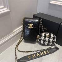 CHANEL VIP GIFT WOC BAG จากเคาน์เตอร์แบรนด์ กระเป๋าหนัง+กระเป๋าใส่เหรียญผ้า TWEET