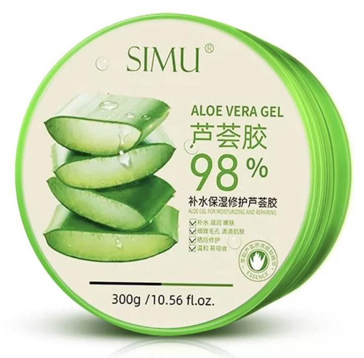 เเจลว่านหางจระเข้-aloe-vera-98-soothing-gel-บำรุงผิว-ว่านหางจระเข้-ช่วยกระชับรูขุมขน-บำรุงผิวพรรณให้ชุ่มชื้น-300ml