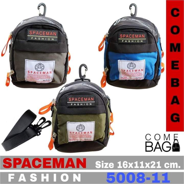 กระเป๋าร้อยเข็มขัดspacemanแท้-มีสายสะพายข้างให้-1-เส้น-รหัส5008-11-ผลิตโรงงานเดียวกับvolunteer