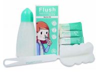 Flush อุปกรณ์ล้างจมูก+ผงเกลือ 14ซอง+แปรงล้างขวด