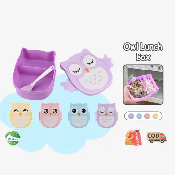 Microwave Cartoon Owl Lunch Box