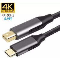 1.8m USB 3.1 Type C USB-C to Mini Display Port DP Cable Male USB Cable Adapter Gold Plated HDTV