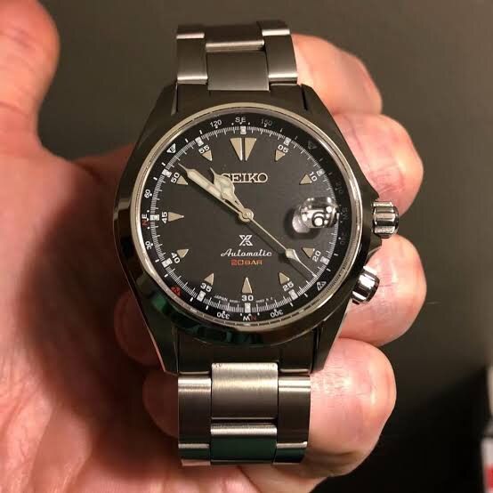 Seiko Alpinist spb117j1 black steel Brandnew Original 1year Seiko ...