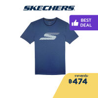 Skechers สเก็ตเชอร์ส เสื้อยืดแขนสั้นผู้ชาย Men Performance Running Short Sleeve Tee - SP22Q4M430-PRBL