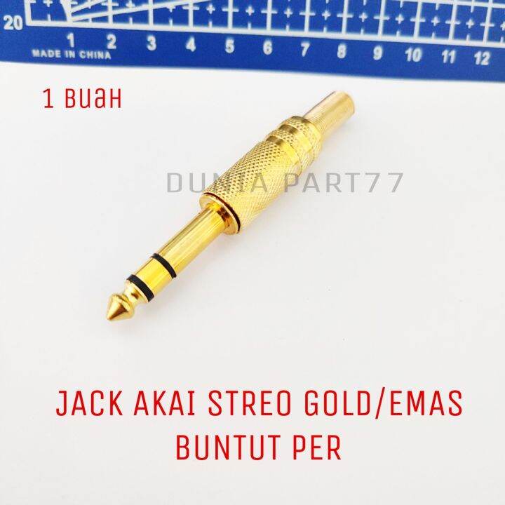 SAMBUNGAN MIC JACK AKAI STREO GOLD EMAS BUNTUT PER BESI Lazada Indonesia