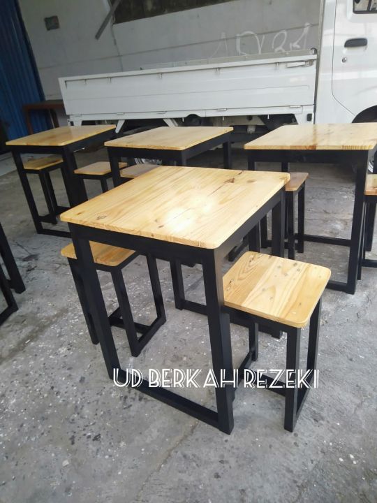 Set Meja Makan Caferesto Kayu Jati Belanda Lazada Indonesia 