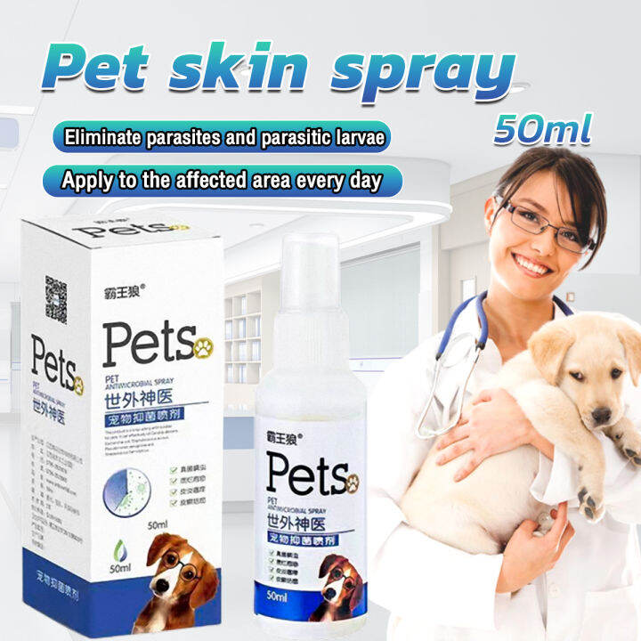 Digeo 50ml Pet Skin Treatment for Dogs Pet Anti fungal Spray Dog Skin ...