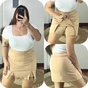 Plus size 2024 khaki skirt 4xl