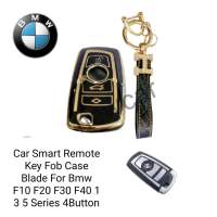 เคสกุญแจรีโมทรถยนต์ Tpu สําหรับ รถรุ่น Car Smart Remote Key Fob Case Blade For Bmw F10 F20 F30 F40 1 3 5 Series 4Button