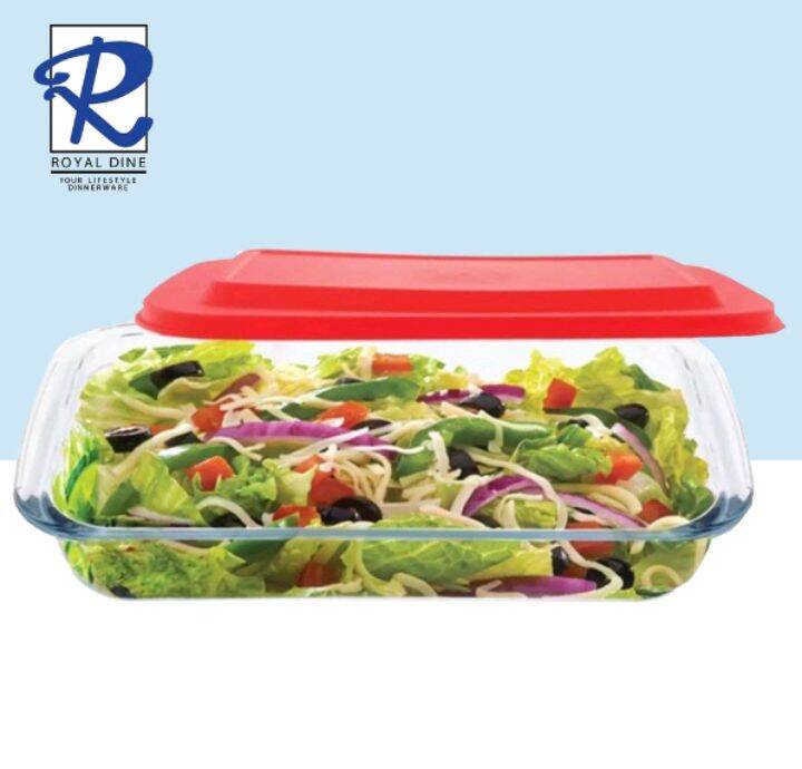 Royal dine Rectangular Glass Baking Dish Glass Casserole Lazada PH
