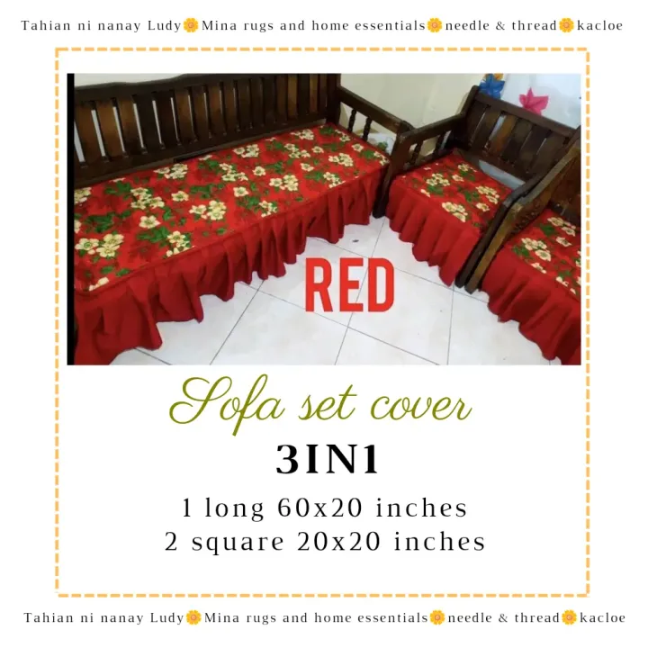 sofa set cover Christmas design 3in1 Lazada PH