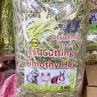 Timothy หญ้าทิโมธี คัท1 1st cutting ไฟเบอร์สูงหอมมาก เขียวมาก ขนาด 1 กิโลกรัม.