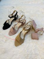 Shoes 168:แม็กซี่สายรัดข้อเท้า ทรงหน้าเว้าเข้ารูป ทรงสวย