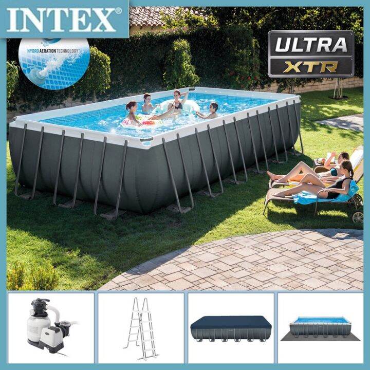 Intex Ultra XTR 24ft x 12ft x 52 in Rectangular pool, Intex salt water
