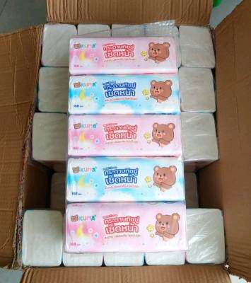 ทิชชู่KUMA กระดาษหนา 2 ชั้น บรรจุ 168 แผ่น 1 แพ็ค มี 5 ห่อ