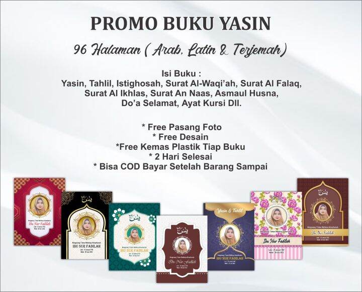 Buku Yasin Dan Tahlil 96 Halaman Arab Latin Dan Terjemah Gratis