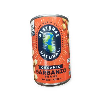 Westbrae Natural Vegetarian Organic Garbanzo Beans 425g.ถั่วการ์เบนโฮในน้ำเกลือ 425กรัม