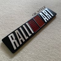 โลโก้ RALLIART งานอลูมิเนียม ขนาด 12x2.8cm