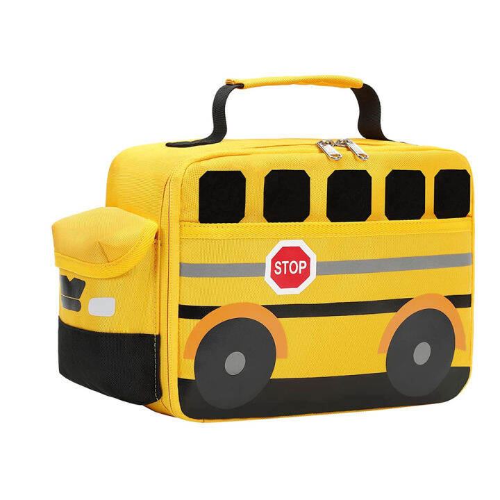 Lunch Box Children's Boys and Girls School Lunch Bag Cooler Hot Meal Tote Bag Picnic Bag Yellow