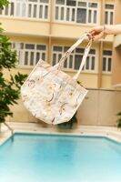 LaFleur Tote Bag กระเป๋าผ้า(Floral / Beige)