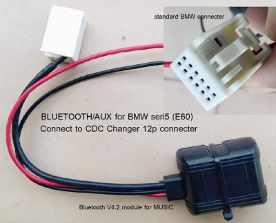 กล่อง module AUX /BLUETOOTH V4.2 สำหรับ BMW seri5 (E60)
