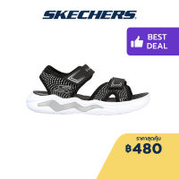 Skechers สเก็ตเชอร์ส รองเท้าแตะเด็กผู้ชาย Boys S-Lights Erupters 4 Sandals - 401670L-BKSL Lights, Lightweight