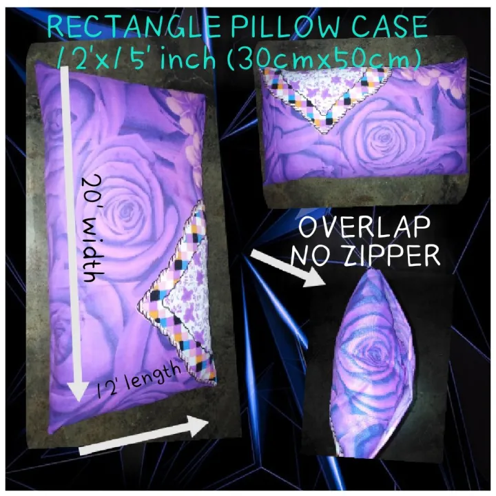 30cmx50cm RECTANGLE pillowcase overlap 12x20 inch Lazada PH
