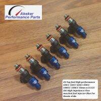 6X Top feed High performance 450CC 550CC 650CC 850CC 1000CC 1300CC 65mm ev14 E25 E85 High impedance Flow matched fuel injector Blue For Honda หัวฉีด