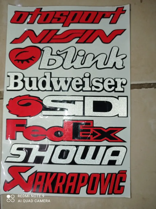 STIKER VARIASI TULISAN SIMPEL MENARIK MEWAH NP01 ORDER MINIM 5 BIJI ...