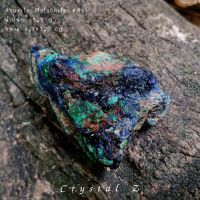 Azurite Malachite #Az1 หินดิบ ผลึกสีน้ำเงิน อซูไรต์ สีเขียว มาลาไคต์