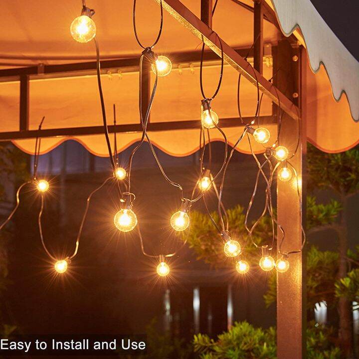 BELUGA 15meters String Lights Solar/220V Outdoor Waterproof G40