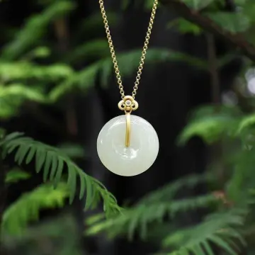 White jade sale pendant necklace