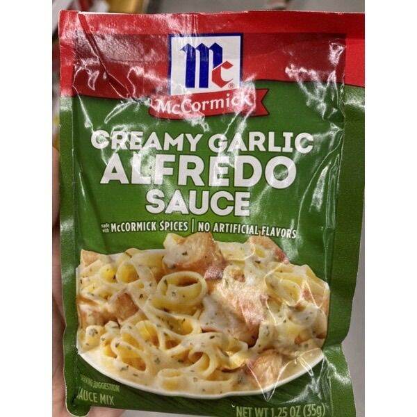 ซอสผง สำหรับทำ ซอสพาสต้าครีมชีสผสมกระเทียม 35g. McCormick Creamy Garlic