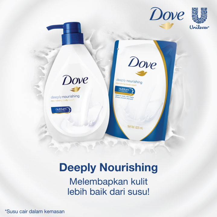 Dove Sabun Mandi Cair Refill Body Wash Deeply Nourishing Kulit Lembut